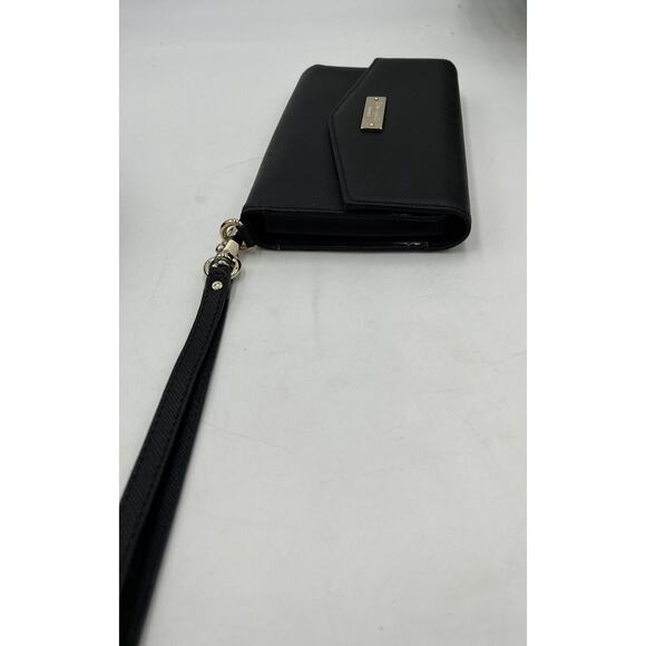 Kate Spade New York Saffiano Wristlet For Devices up to 5.7" Black Wallet Clutch - Picture 9 of 14